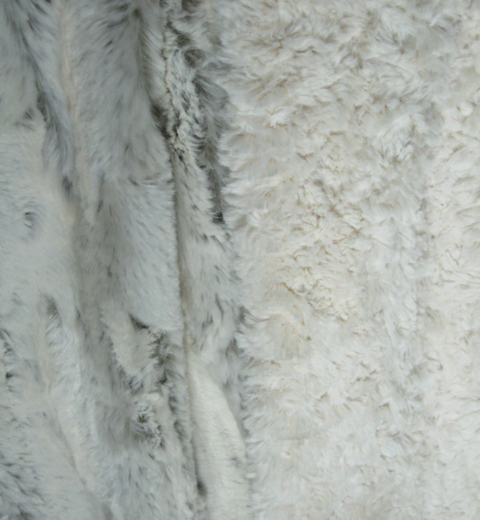 Khaki/Ivory Faux Fur Detail